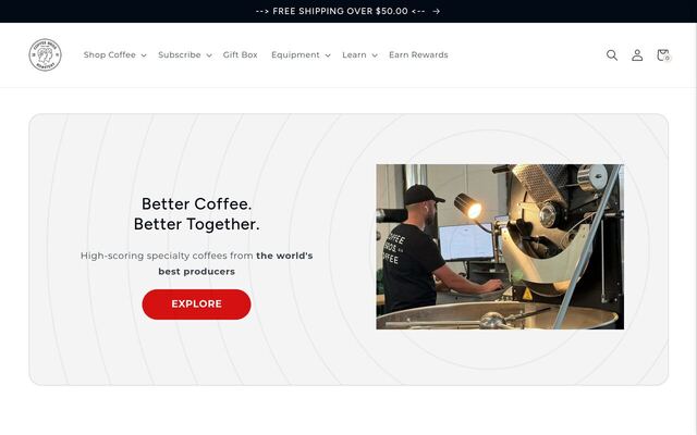 Coffee Bros homepage