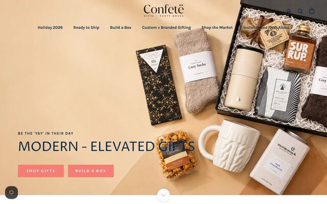 Confëte Party Box homepage