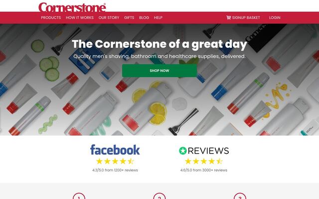 Cornerstone homepage