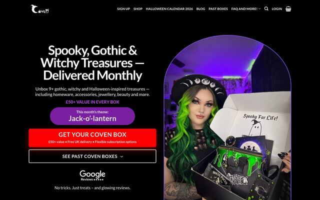 Coven Subscriptions homepage