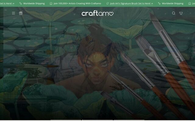 Craftamo Watercolor Class in a Box homepage