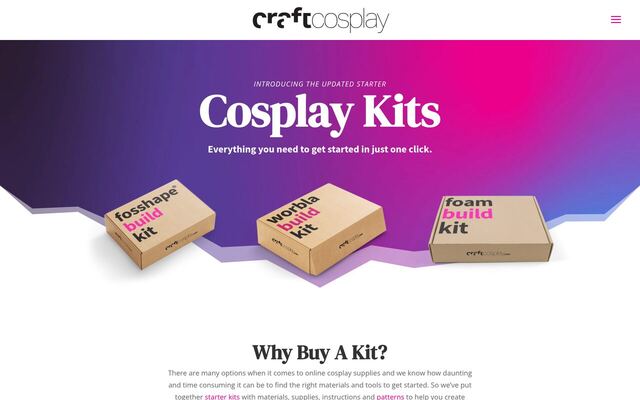 CraftCosplay Membership homepage