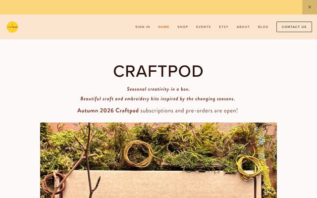 Craftpod homepage