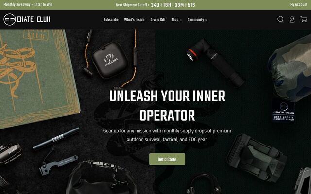 Crate Club homepage