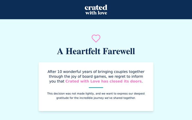 Crated with Love homepage