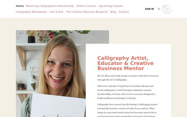 Creative Feel Designs Calligraphy Subscription Box homepage