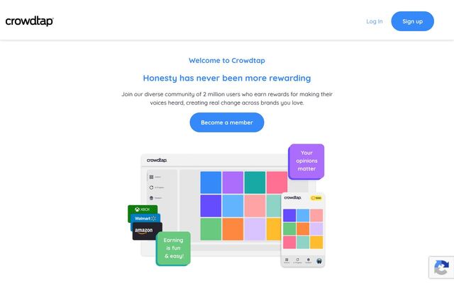 Crowdtap homepage