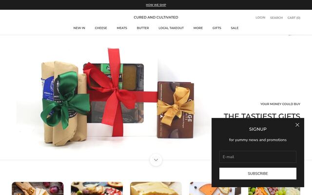 Cured and Cultivated homepage