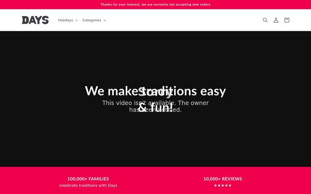 Days United homepage