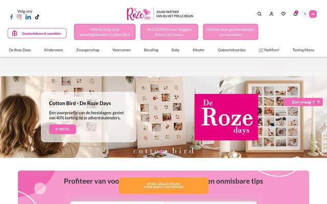 De Roze Doos homepage