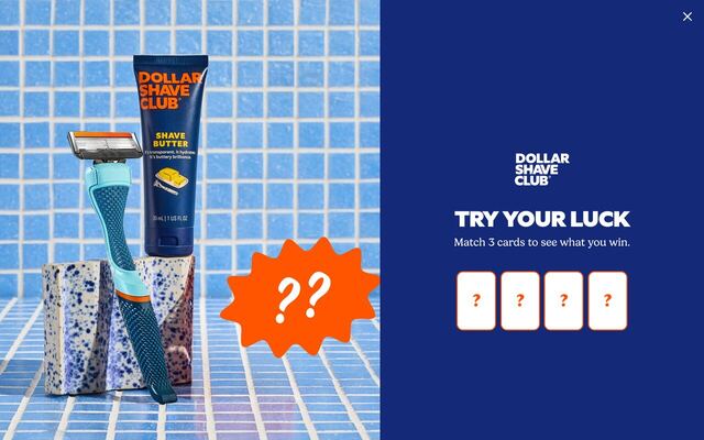 Dollar Shave Club homepage