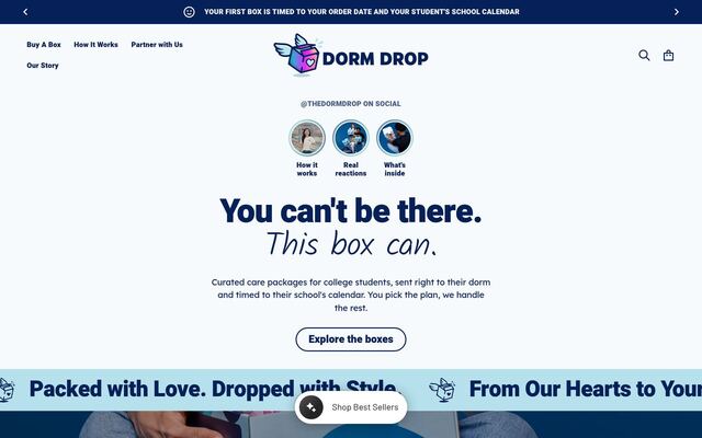 Dorm Drop homepage