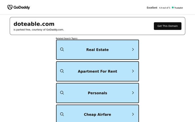 Doteable homepage