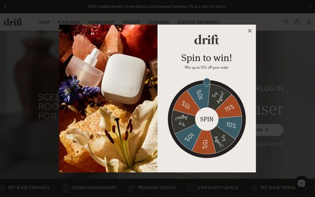 Drift homepage