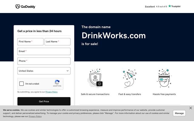 Drinkworks homepage