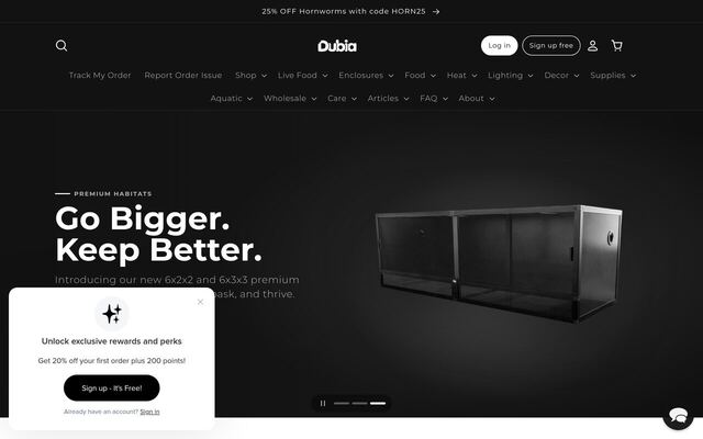 DubiaRoaches.com homepage