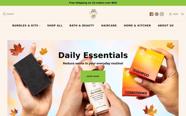 EcoRoots homepage