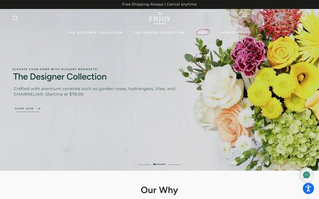 Enjoy Flowers homepage