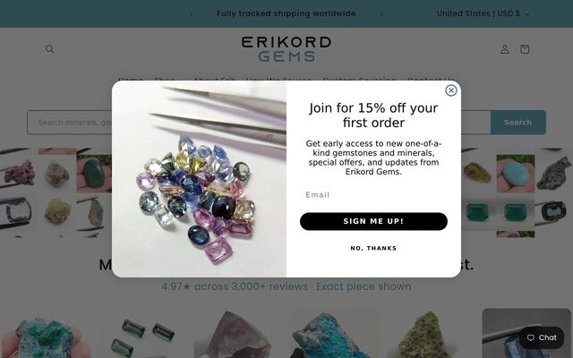 Erikord Monthly Mineral Subscription Box homepage