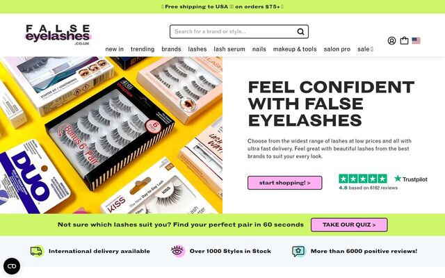 False Eyelashes UK Eyelash Subscription homepage
