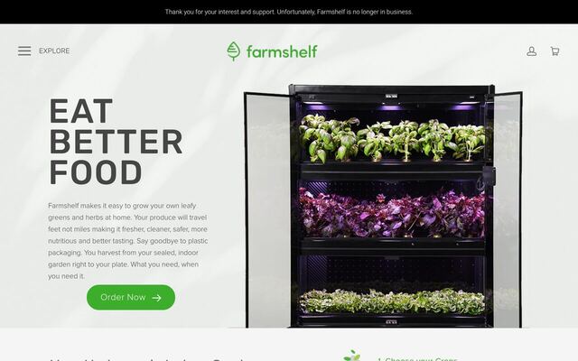 Farmshelf homepage