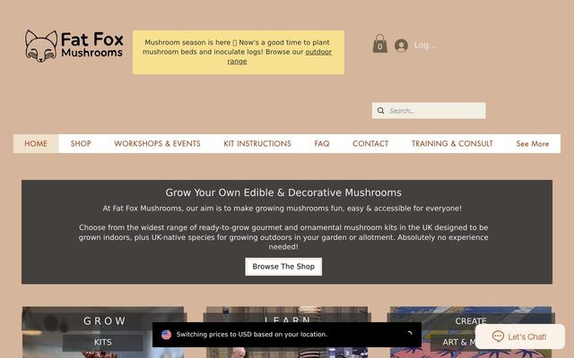 Fat Fox Mushrooms – Mystery Mushroom Box Subscription homepage