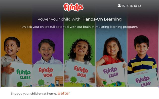 Flintobox homepage