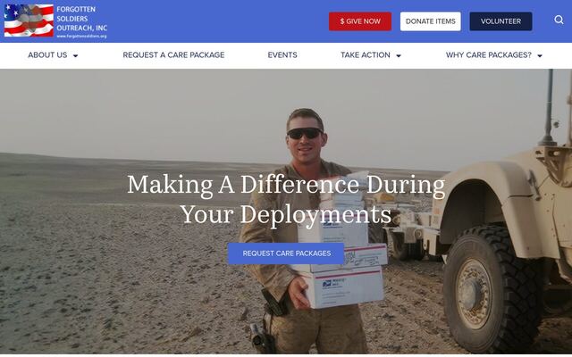 Forgotten Soldiers Outreach homepage