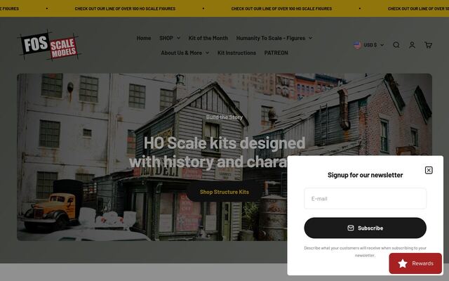 FOS Scale Models Kit of the Month homepage