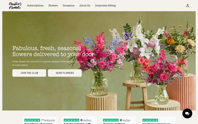 Freddie's Flowers homepage