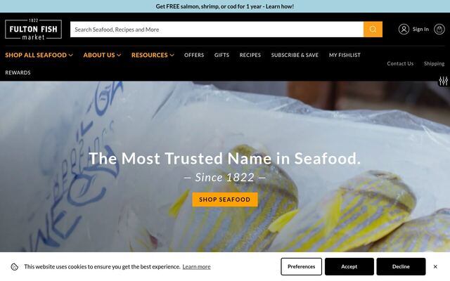 Fulton Fish Market homepage