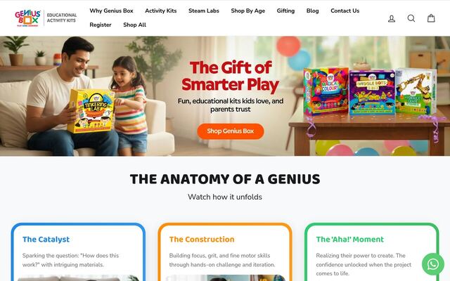 Genius Box homepage