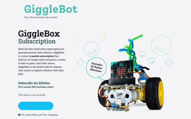 GiggleBox (Dexter Industries) homepage