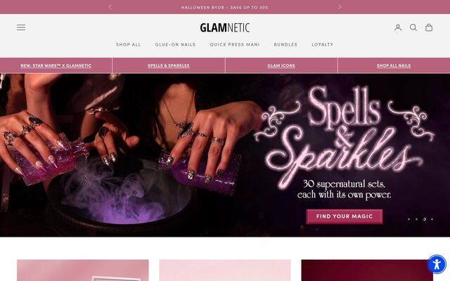 Glamnetic Subscription homepage