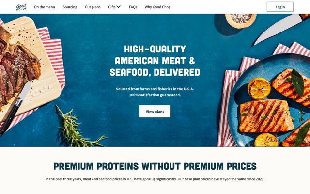 Good Chop homepage