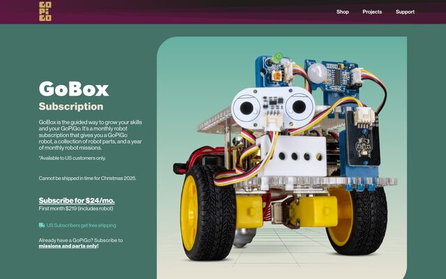 GoBox (Dexter Industries) homepage