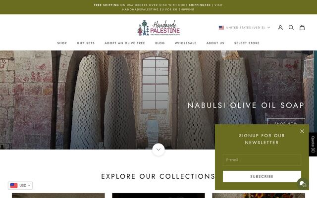 Handmade Palestine Subscription Box homepage