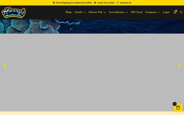 Harry's Marine Life Subscription homepage