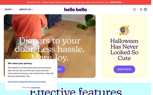 Hello Bello homepage