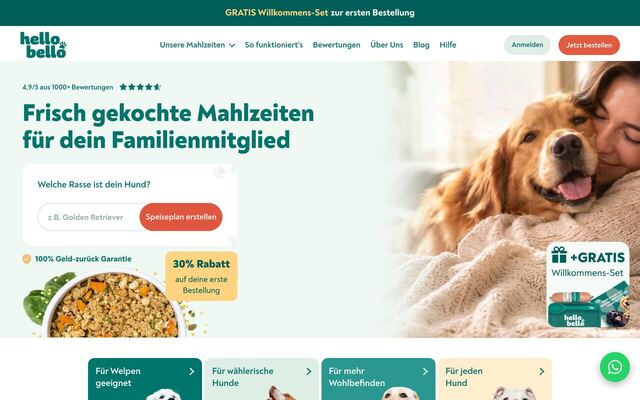 HelloBello homepage