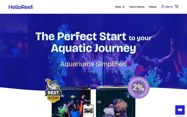HelloReef Nemo Subscription Bundle homepage