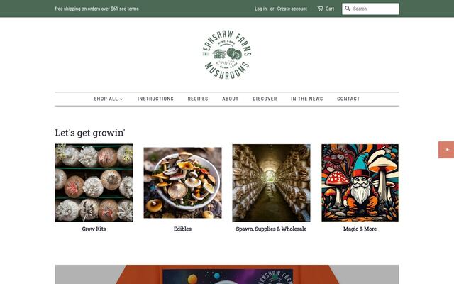 Hernshaw Farms – Mushbox Subscription homepage