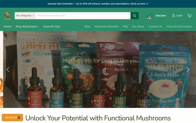 HiFi Mycology – Grow Kit Club homepage