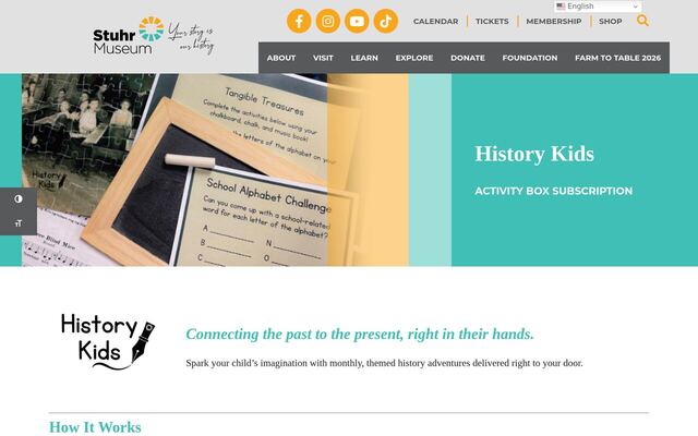 History Kids Activity Box (Stuhr Museum) homepage