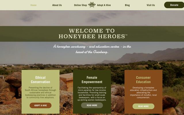Honeybee Heroes homepage