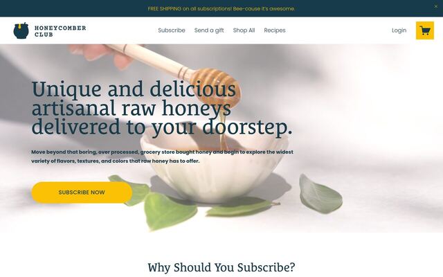 HoneyComber Club homepage