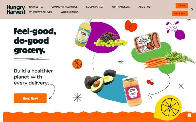 Hungry Harvest homepage