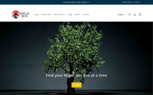 Ikigai Box – Bonsai Box homepage