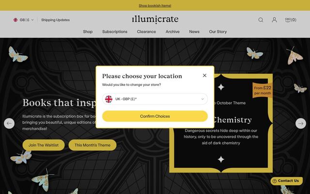 Illumicrate homepage