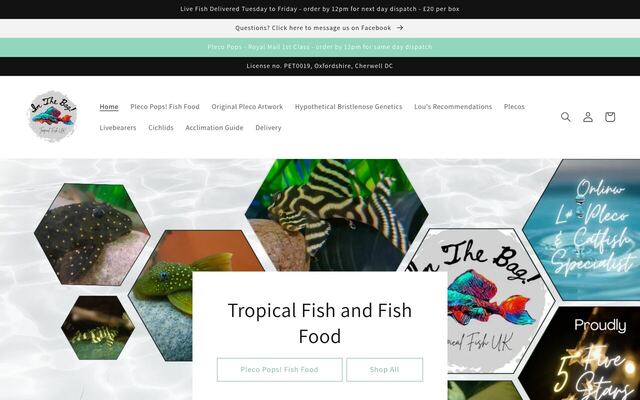 In The Bag Tropical Fish Premium Membership Box homepage